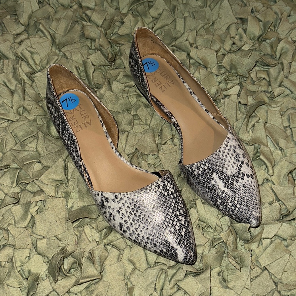 Snakeskin Ballet Flats